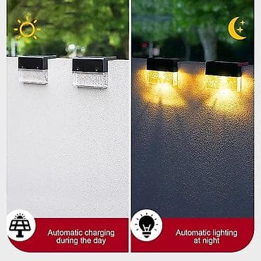 dekor lampa: Günəş enerjili divar/hasar pillə işıqları. Günəş — 4