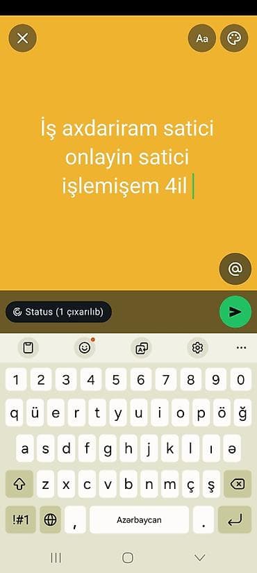 Другие специальности в продажах: Onlayn və oflayn satış üzrə təcrübəli mütəxəssis - 4 il satış — 1