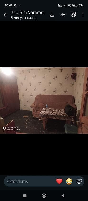 1 otaqlı həyət evi (köməkçi tikili tipli), mebellə Yeni klnika yani