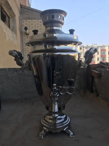 işlənmiş samovarlar: İşlənmiş Od Samovar, 5 l, Ünvandan götürmə — 2