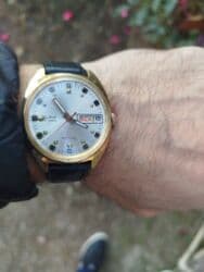 золотые комплекты с бриллиантами в баку: Наручные часы, цвет - Золотой — 9