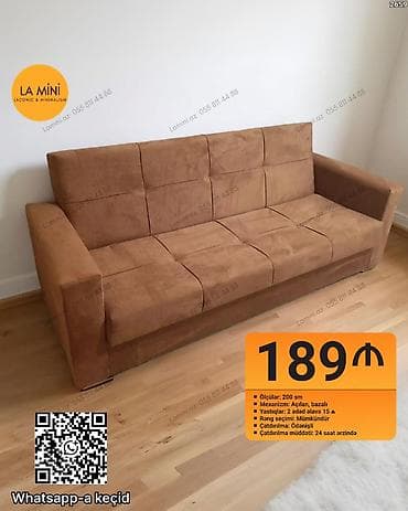 Mini-divan, Açılan, Bazalı, Parça, Ödənişli çatdırılma