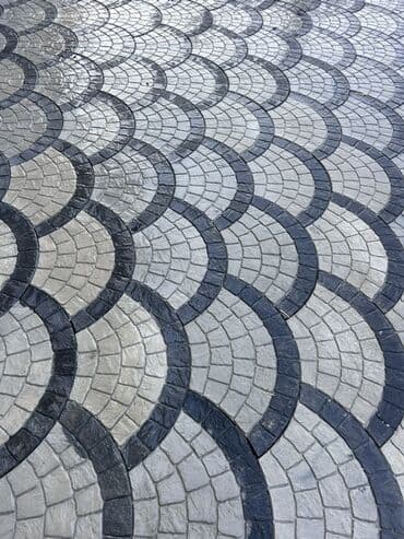 Жидкие обои: Təsvir: - Dekorativ səki-daşı (paver) örtüyü – yarımdairəvi — 2
