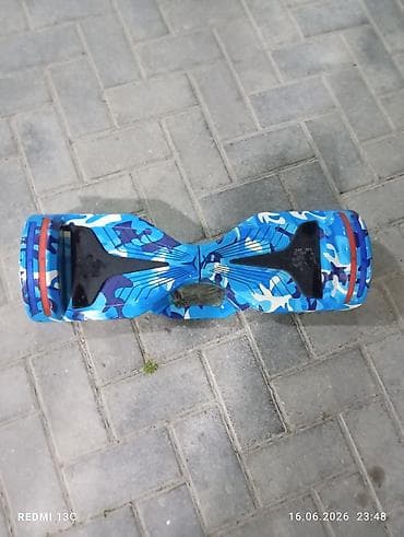 Elektrikli hoverboard – 6.5" təkərlər, LED işıqlı - Korpus: mavi — 3