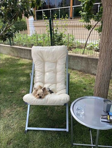 açılıb yığılan oturacaqlar (kreslolar): Həm şezlonqlar həm də sehpa qatlana bilir, komfortludur, bağ evi — 7