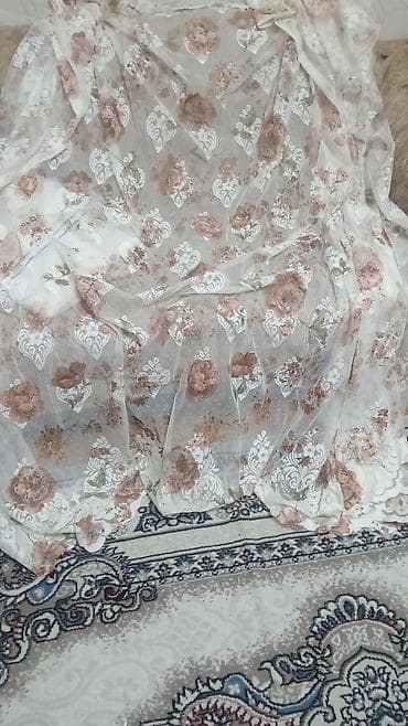 mətbəx ucun pərdələr: Tül pərdə dəsti - Model: Şəffaf, naxışlı tül pərdələr - Rənglər və — 3