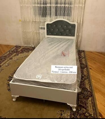 Çarpayılar: Yeni, Təknəfərlik çarpayı, Bazasız, Matras ilə, Siyirməsiz, Azərbaycan — 1