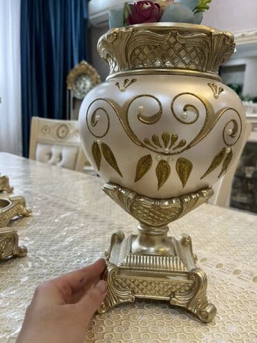 Digər dəstlər və servizlər: Klassik üslubda dekorativ süfrə/garnitur dəsti - Rəng: şampan-ağ və — 7