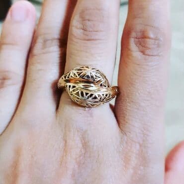 tək qaş: Toy, Üzük, Sarı qızıl, 585 Əyar, Qaşsız — 1