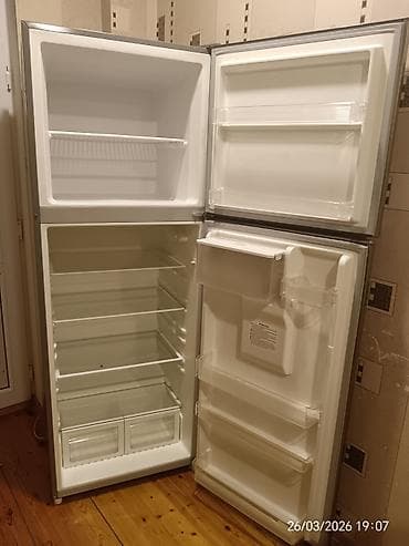 soyuducu et ucun: 2 qapılı Hauser Soyuducu Satılır, rəng - Gümüşü, Dispenserli — 5