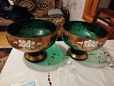 Məhsul: 2 ədəd dekorativ qədəh formalı şüşə qab dəsti - Material