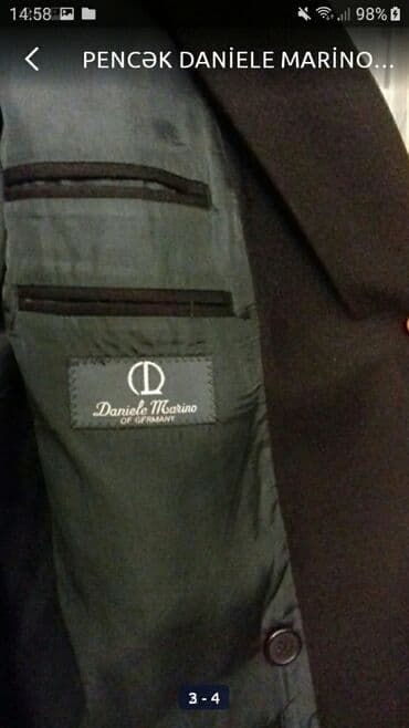 deri pencekler: Pencək dani̇ele mari̇no 58 razmer 1 dəfə geyi̇li̇b çox yaxşi — 3