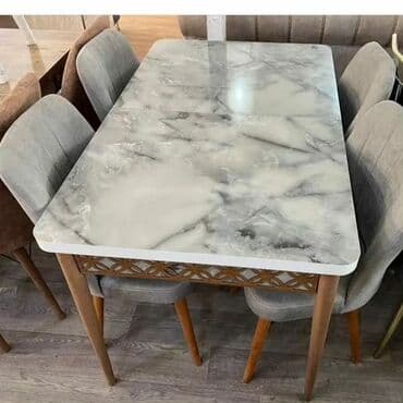 Masa və oturacaq dəstləri: Mətbəx üçün, Yeni, Açılan, Dördbucaq masa, 4 stul — 5