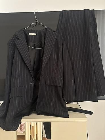 trapes salvar: Qadın üçün 3 cüt cins şalvar paketi - Tünd boz “mom/straight” kəsim — 5