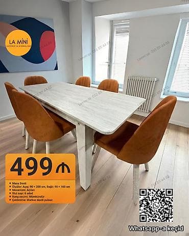 masa destleri: Açılan, 6 stul — 1