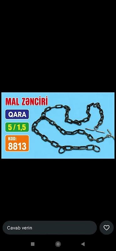 Məhsul: Mal zənciri Rəng: Qara Ölçü: 5/1,5 Kod: 8813 Təsvir: -