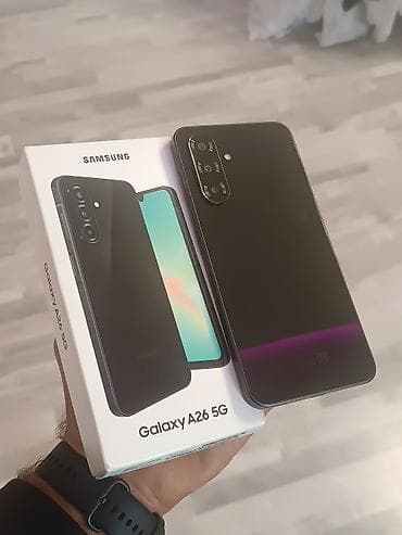 Samsung Galaxy A26 5G, 128 GB, rəng - Qara, Zəmanət, Sensor, Barmaq izi