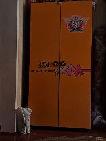 uşaq matrasi: Oğlan və qız üçün, 2 qapılı, Açılan, Düz dolab — 1