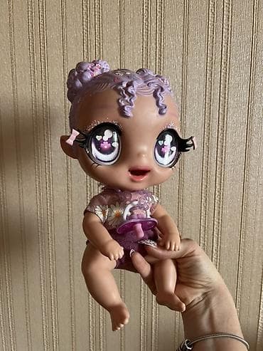 oyuncaq aparat: Kukla Glitter Babyz Lila MGA. Bu cazibədar kuklaların parlaq saçları — 5