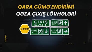 Təhlükəsizlik sistemləri: EXİT ÇIXIŞ LÖVHƏLƏRİ SAĞ/SOL, YUXARI, AŞAĞI, SADƏ EXİTLƏR Hər — 1