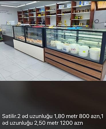 Satılır soyuducu vitrinlər. Mağaza, market, süd məhsulları, şirniyyat
