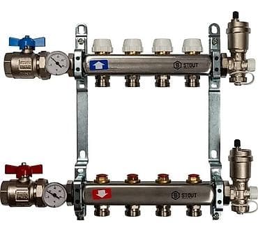 STOUT kollektor dəsti – isti döşəmə və radiator konturları üçün