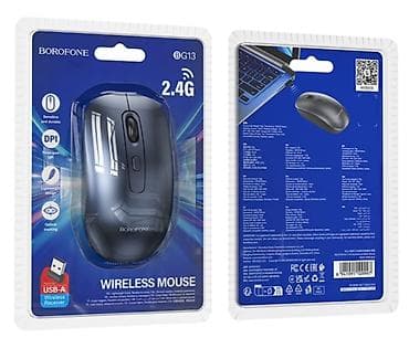 BOROFONE BG13 simsiz siçan - Qoşulma: 2.4 GHz simsiz bağlantı, USB‑A