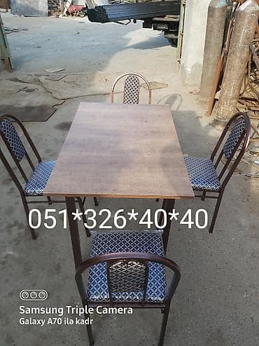 Qonaq otağı üçün, Yeni, Açılan, Dördbucaq masa, 1 stul