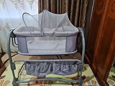 Uşaq mebeli: Oğlan və qız üçün, Dördbucaq, Beşik, Yellənmə mexanizm ilə — 2