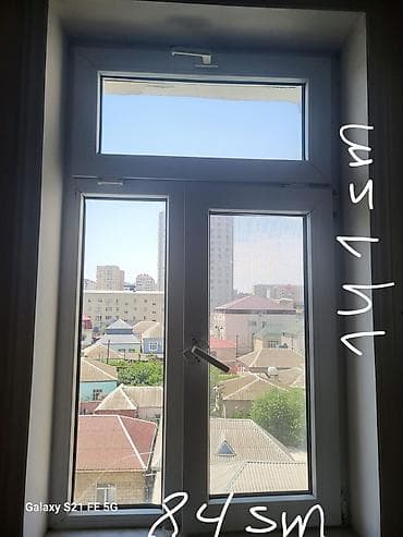 PVC pəncərə dəstləri - Material: ağ rəngli PVC profil, ikiqat şüşə