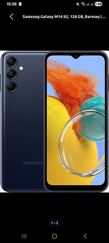 iphone 12 bakida: Samsung Galaxy M14 5G, 64 GB, rəng - Qara, İki sim kartlı — 1