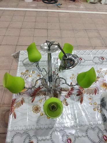 ev gulleri ve adlari: Çılçıraq, 5 lampa, Metal — 2