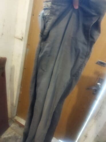 3 duymə koynək: Kişi geyim dəsti - 1 ədəd boz rəngli kişi şalvarı: yan ciblikli — 5