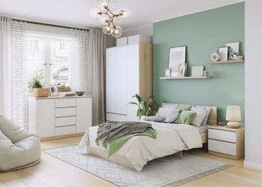 venera yataq desti: İkinəfərlik çarpayı, Komod, Dolab, 2 tumba, Türkiyə, Yeni — 9