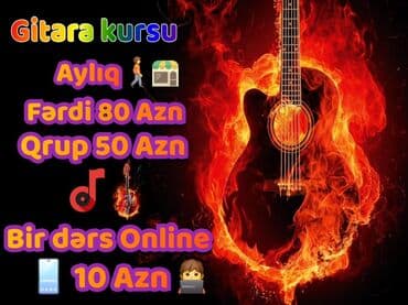 Gitara kursu🥰🥰🎸🎸🎸🎸 - Dərslər həftədə 2 dəfə, hər dərs 1 saat - Fərdi