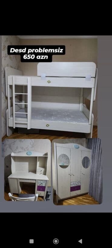 Kasalar: Oğlan və qız üçün, 2 təknəfərlik çarpayı, Dolab — 1