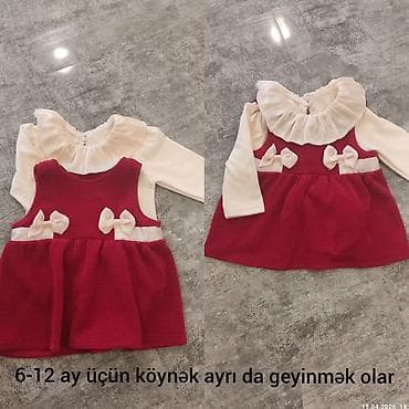 bayram kremi: Uşaq üçün 2 hissəli dəst – 6–12 ay. - Tərkib: krem rəngli uzunqollu — 1