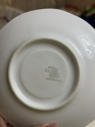 Çay dəsti, rəng - Ağ, Farfor, Bohemia, 6 nəfərlik, Çexiya — 2