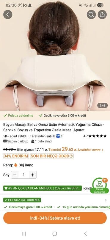 Daraq-fenlər: Masajor, Bədən üçün, İşlənmiş, Pulsuz çatdırılma — 2