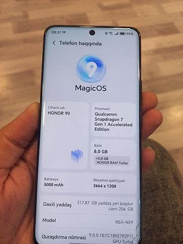 canon 50 mm: Honor 90, 256 GB, rəng - Qara — 2