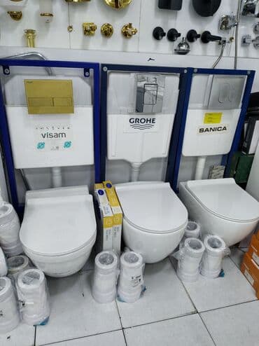 işlənmiş unitazlar: Divara montaj olunan unitazlar, üç fərqli modeldə təqdim olunur — 1