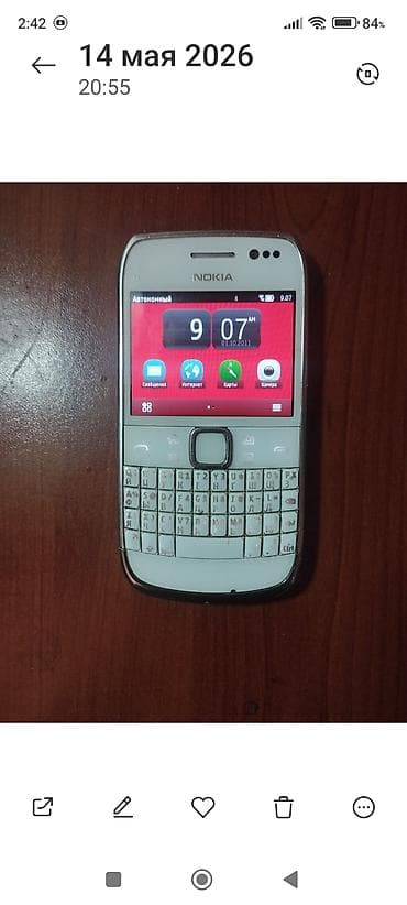 telefon sekilleri: Nokia E6, 128 GB, rəng - Ağ, Düyməli — 2