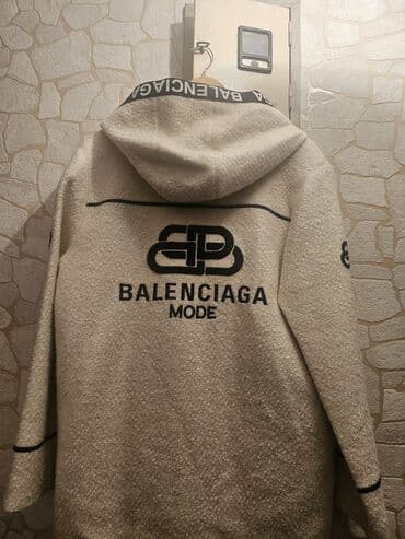 papaqlı qadın tolstovkası: Plaş, Balenciaga, M, rəng - Bej — 1