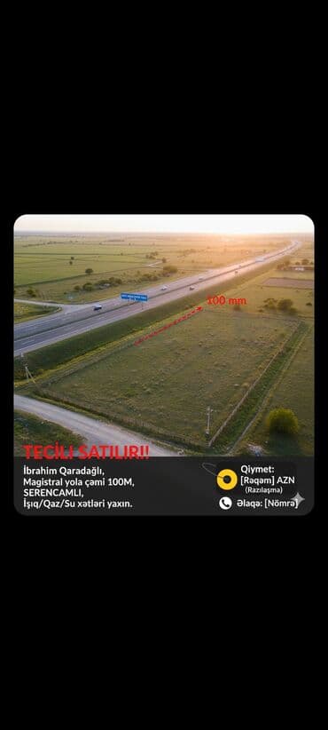 şeki satışda olan evlər: SATILIR: Torpaq sahəsi – İbrahim Qaradağlı, Serencamlı - Magistral — 1