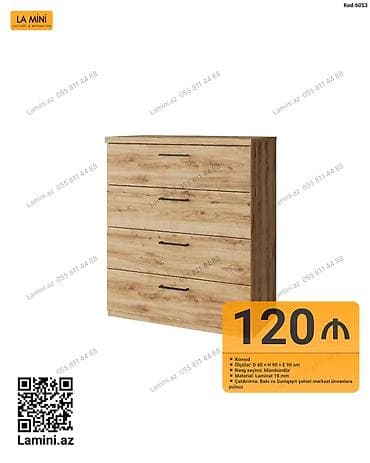 Komod – La Mini - Ölçülər: D 40 × H 90 × E 90 sm - Material: 18 mm — 1