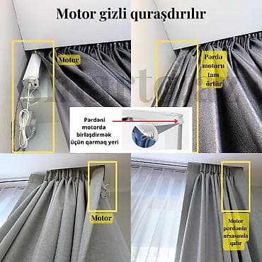 vaz muherrik: Ağıllı motorlu pərdə karnizi. 🎛️Pərdələr pultla, səslə və smartfonla — 7