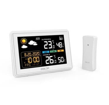 dimmer: Meteoroloji rəqəmsal hava stansiyası. -Model: BALDR BO-360 Rəngli LCD — 2