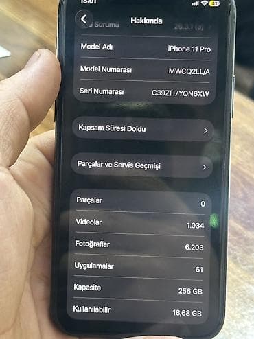 iphon 8 plus: IPhone 11 Pro, 256 GB, Matte Midnight Green, Barmaq izi, Simsiz şarj, Face ID — 10