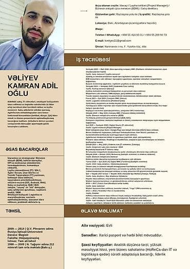 İsh axtarıram tecılı ne ishi olur olsun satılan üzrə b2b b2c b2m 10
