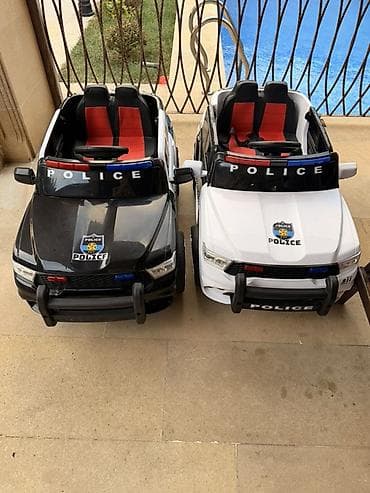 Uşaq üçün elektrik maşınları: Uşaq üçün elektrikli polis maşını - Model: 2 yerlik uşaq elektro-kart — 1